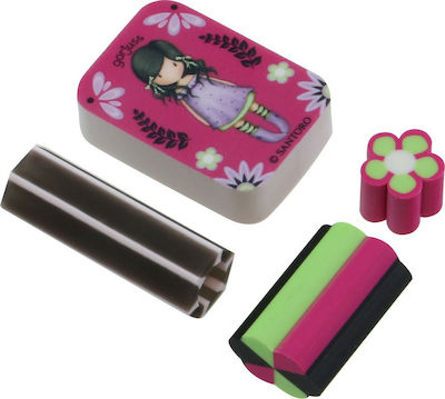 Santoro Eraser Set for Pencil and Pen You Brought Me Love 4pcs