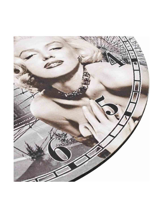 vidaXL Vintage Marilyn Monroe Wanduhr Kunststoff Ø30cm