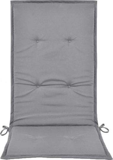 vidaXL Pernă Scaunului De Grădină Cu Spătar Gri Waterproof 4 Bucăți 50x120cm