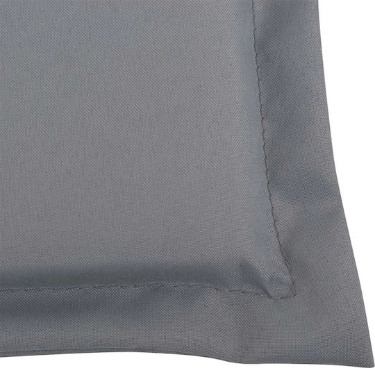 vidaXL Pernă Scaunului De Grădină Cu Spătar Gri Waterproof 4 Bucăți 50x120cm