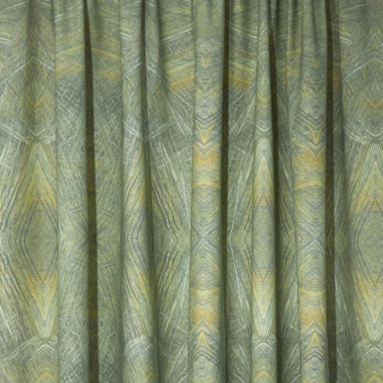 Anna Riska Vorhang mit Bleistiftfalten Mel Grüne 140x270cm