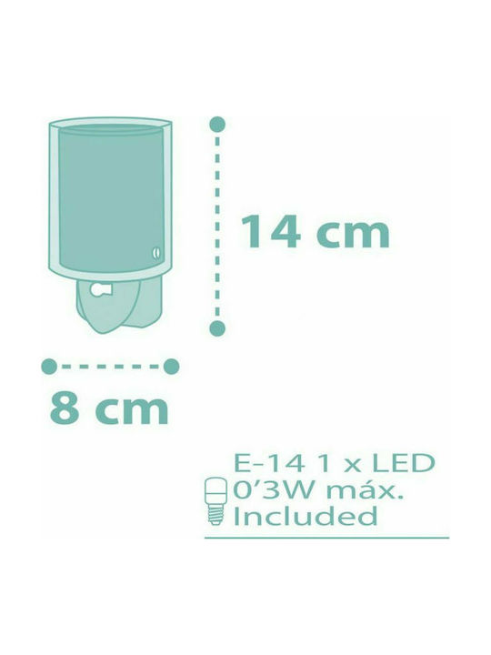 Ango Lămpi De Veghe Pentru Copii LED Dots La Rețea Verde