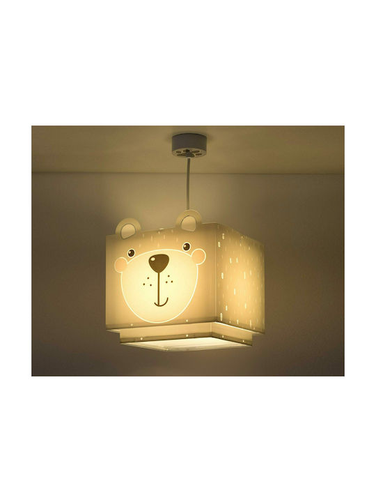 Ango Little Teddy O singură lumină Lumină de tavan pentru copii Agățat din plastic 23W cu suport pentru bec E27 Gri