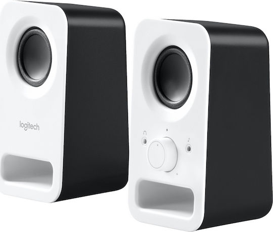 Logitech Z150 Computerlautsprecher 2.0 mit Leistung 3W in Weiß Farbe