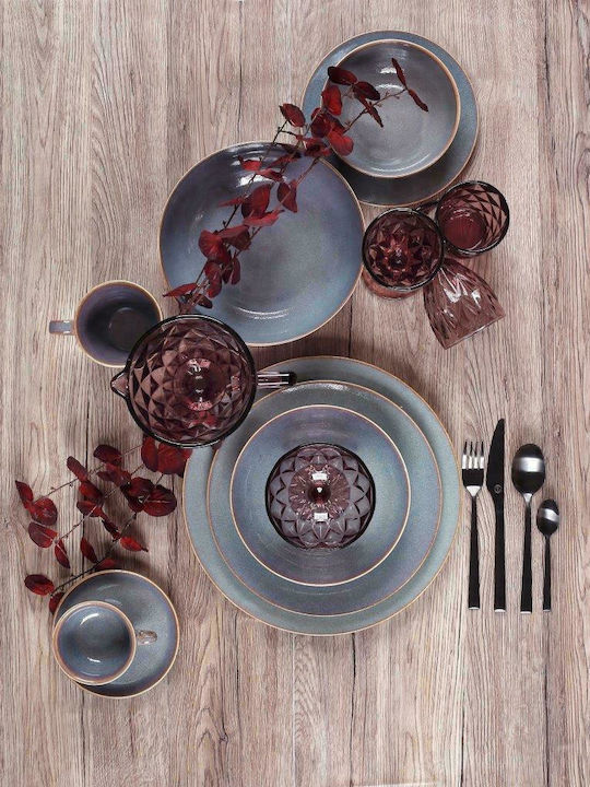 Cryspo Trio Azure Blue Porcelain Dinnerware Set 47.300.40 20pcs
