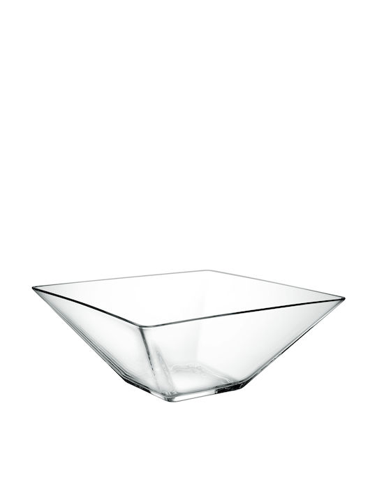 Borgonovo Palladio Modi Glass Salad Bowl Διάφανη 25x25x10.5cm