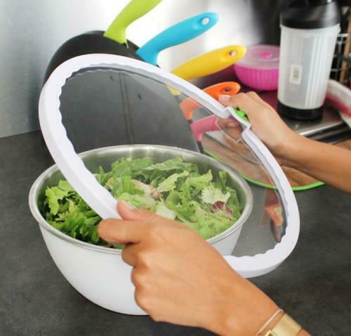 Genius Ideas Instant Sealed Lids Κάλυμμα Δοχείου από Πλαστικό σε Λευκό Χρώμα 041802 4τμχ