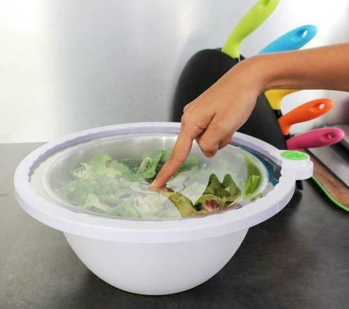 Genius Ideas Instant Sealed Lids Κάλυμμα Δοχείου από Πλαστικό σε Λευκό Χρώμα 041802 4τμχ