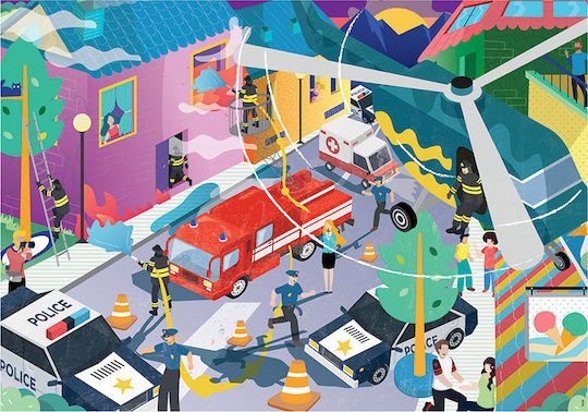 Kinderpuzzle Emergency Vehicles 200pcs Educa
