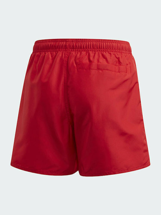 adidas Badge of Sport Kids Swimwear Swim Shorts Red