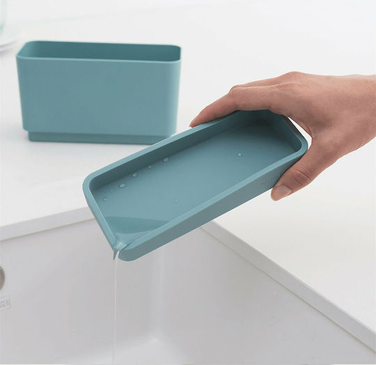 Brabantia Органайзер за мивка от пластмаса син 19x8.5x11.5см