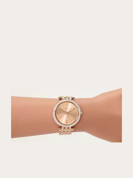 Michael Kors Darci Γυναικείο Ρολόι 39mm Μπαταρίας με Ροζ Χρυσό Μεταλλικό Μπρασελέ