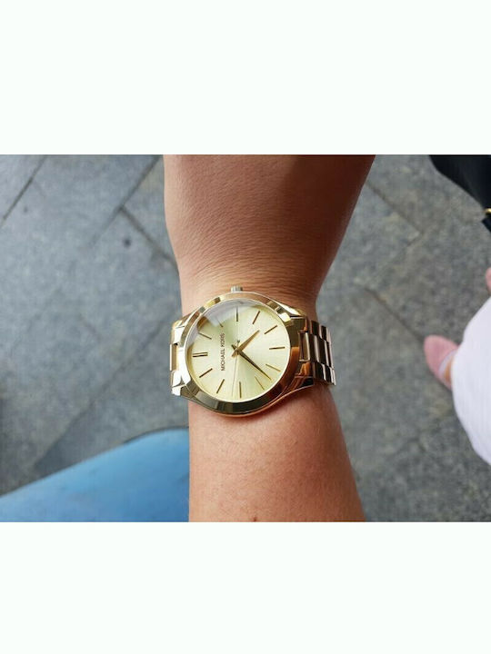 Michael Kors Runway Ρολόι Μπαταρίας με Μεταλλικό Μπρασελέ Michael Kors Runway Ρολόι Μπαταρίας με Μεταλλικό Μπρασελέ