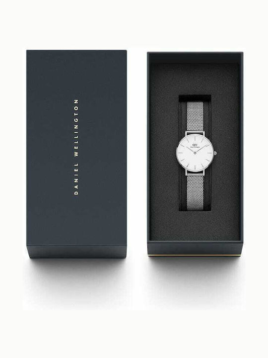 Daniel Wellington Classic Petite Sterling Women's Watch with Silver Metal Bracelet