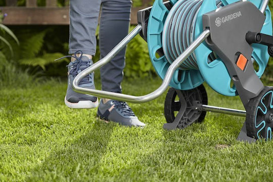 Gardena Classic Aquaroll Wheeled Garden Hose Box for Hose up to 20m with Rewind Handle