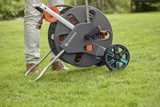Gardena Classic Cleverroll L Easy Wheeled Garden Hose Box for Hose Up to 100m with Rewind Handle