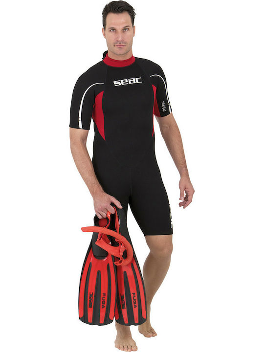 Seac Relax Monoshorts Wetsuit with Zip Black / Red 2.2mm