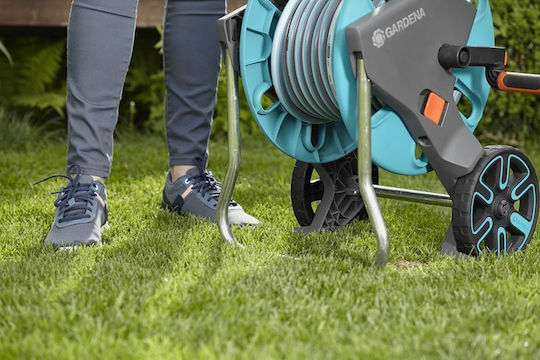 Gardena Classic Aquaroll Wheeled Garden Hose Box Hose Included 20m With Rewind Handle