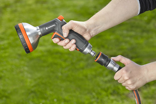 Gardena Stop Premium 18253-20 Schnellverbinder Wasserrohr für Schlauch 1/2" & 5/8" Schwarz
