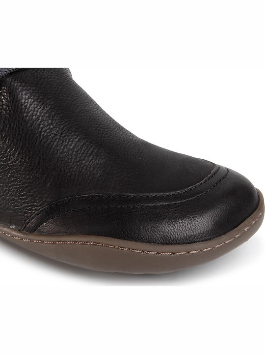 Peu Cami Leather Women's Ankle Boots with Fur Black
