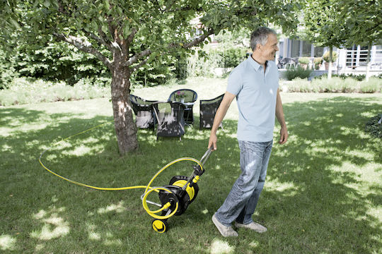 Karcher HT 4.520 Τροχήλατη Ανέμη Ποτίσματος με Λάστιχο 20m με Χερούλι Μαζέματος