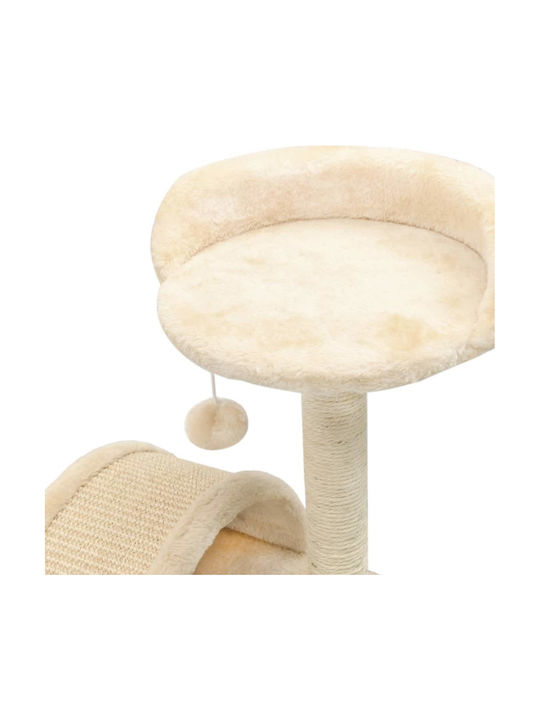 vidaXL Cat Scratching Post Cat Tree In Beige Colour 30x30x40 cm