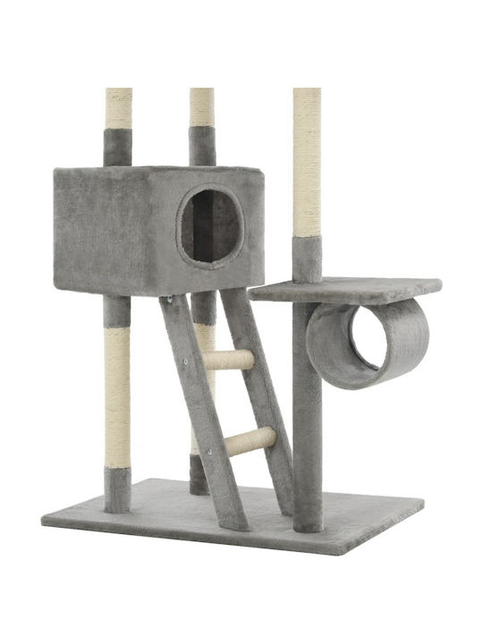 vidaXL Scratching Post Cat Trees Gray Ceiling 5 levels 135x80x260cm