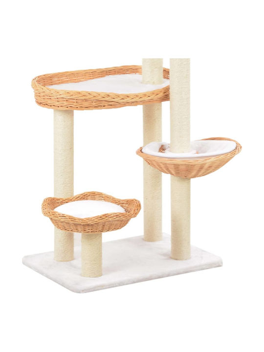 vidaXL Cat Scratching Post Cat Tree In Beige Colour 60x40x172 cm