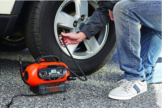 Black & Decker Car Tire Pump ASI180 160PSI with Cable 12V (Without Battery)
