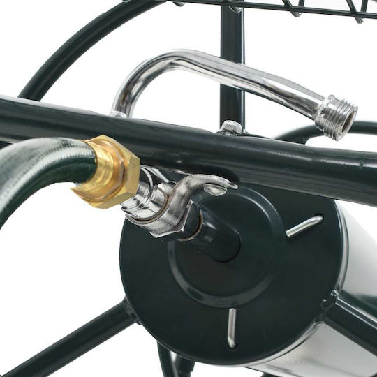 vidaXL Wheeled Garden Hose Reel with Hose 75m with Rewind Handle