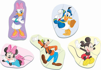 Wooden Kids Peg Puzzle Baby Mickey And Friends 19pcs Educa