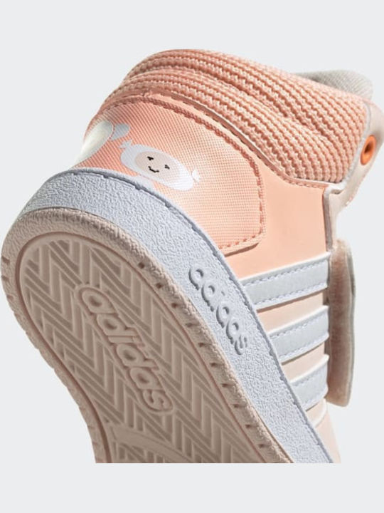Hoops Mid 2.0 I Αθλητικά Παιδικά Παπούτσια Μπάσκετ με Σκρατς Pink Tint / Cloud White / Light Flash Orange