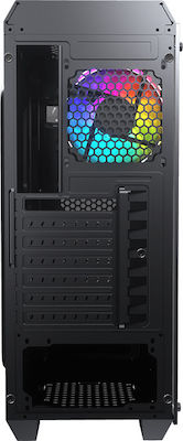 Cougar MX331 Mesh-G Gaming Midi Tower Κουτί Υπολογιστή με Πλαϊνό Παράθυρο και RGB Φωτισμό Μαύρο