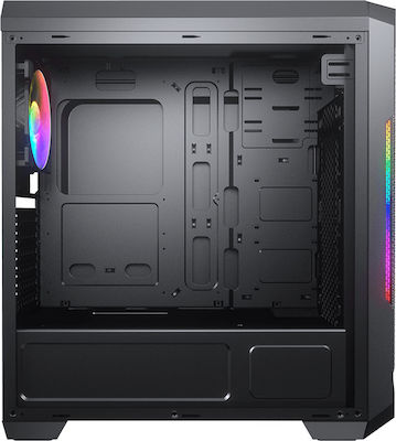 Cougar MX331 Mesh-G Gaming Midi Tower Κουτί Υπολογιστή με Πλαϊνό Παράθυρο και RGB Φωτισμό Μαύρο