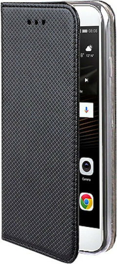 Forever Smart Magnet Buchen Sie Synthetisches Leder Schwarz (Galaxy A8 2018)