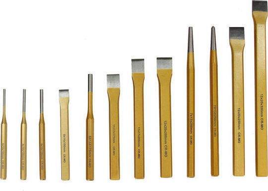 Mar-Pol Set Chisels and Punches M57480 Hand Tool Set 12pcs