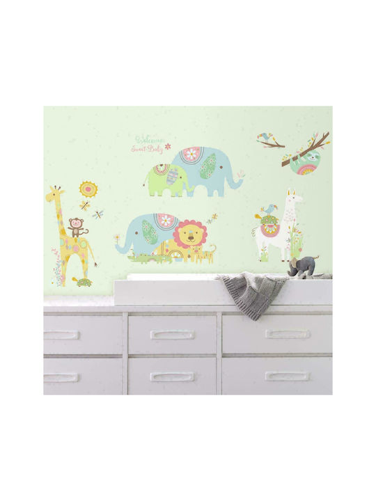 RoomMates Decor Kids Wall Sticker Tribal Animals 42.5x22cm 15pcs