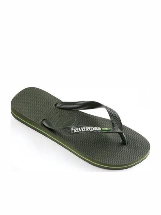 Kids' Flip Flops Green Brasil Logo