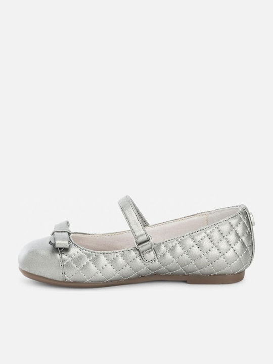 Mayoral Kids Ballerinas Μπαλαρίνες με Μπαρέτα with Hoop & Loop Closure Gray