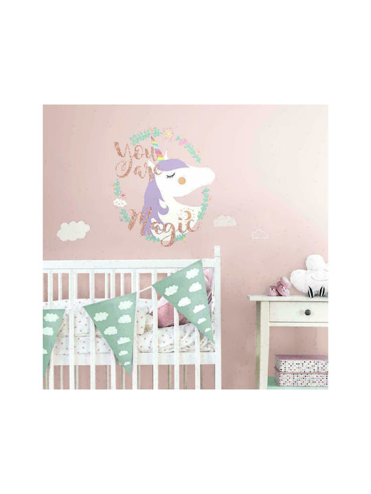 RoomMates Decor Παιδικό Διακοσμητικό Αυτοκόλλητο Τοίχου Unicorn Magic Glitter 6τμχ