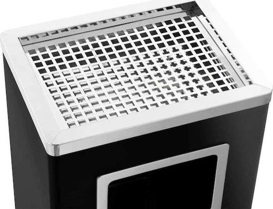 vidaXL Metallic Waste Bin 45lt Black