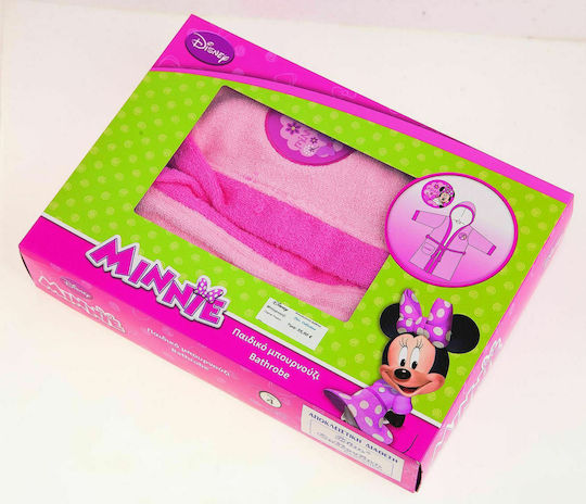 Dimcol Baby Bademantel Kapuzen Disney 02 Rosa
