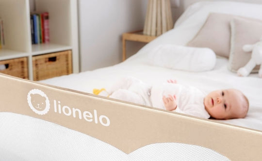 Lionelo Eva Foldable Bed Rail Guard Simple Placement made of Fabric Beige Melange 150x42cm 1pcs