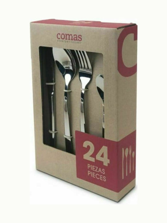 Comas Alida Cutlery Set Stainless Silver 24pcs