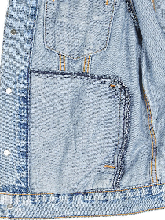 Original Trucker Scurtă Jachetă de femei din denim Blue