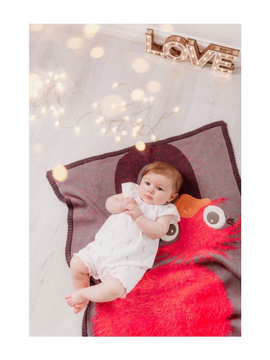 Bizzi Growin Blanket Nursery Swaddling Blankets Olive Ostrich Knitted Multicolour 70x90cm