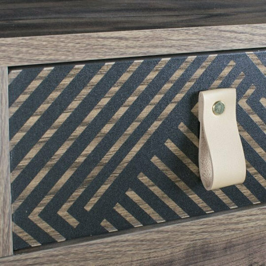 Nachttisch Home Black / Grey Oak 40x39.5x55cm