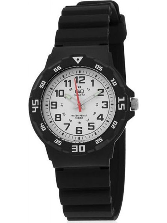 Q&Q Kids Analog Watch with Rubber/Plastic Strap Black