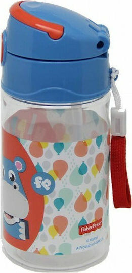 Fisher Price Παιδικό Παγούρι Πλαστικό με Καλαμάκι Μπλε 350ml