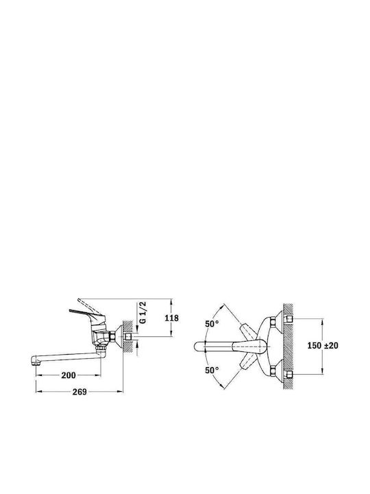 Teka MTP 025 Τοίχου Ασημί